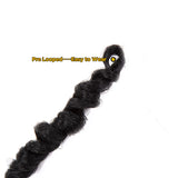 NOBLE Bomb Twist Crochet Hair | 24 inch 6PCS Pre Looped Crochet Hair Extensions with Curly Ends | Ombre Dark Blue CRO-FOXY TWIST - Noblehair