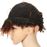 NOBLE Synthetic Afro Wigs For Black Women | 9.5 Inch Short Dreadlocks | Dark Brown| RJO - Noblehair