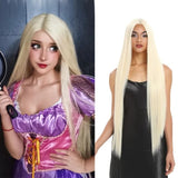 38 inch Super Long Straight 613 White Blonde Synthetic Wig