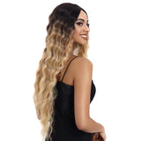 NOBLE Gianna Synthetic Lace Front Wigs For Black Women丨31 Inch Long Wavy丨Beach blond - Noblehair
