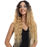 NOBLE Gianna Synthetic Lace Front Wigs For Black Women丨31 Inch Long Wavy丨Ombre blond - Noblehair