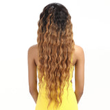 NOBLE Gianna Synthetic Lace Front Wigs For Black Women丨31 Inch Long Wavy Wig丨Golden Blonde - Noblehair