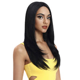 NOBLE Beyonce Synthetic Lace Front Wig Middle Part丨24 Inch Classic Straight丨1B - Noblehair
