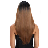 NOBLE Beyonce Synthetic Lace Front Wig Middle Part丨24 Inch Classic Straight丨TT1B/27 - Noblehair