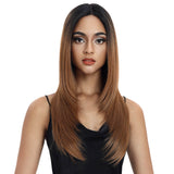 NOBLE Beyonce Synthetic Lace Front Wig Middle Part丨24 Inch Classic Straight丨TT1B/27 - Noblehair