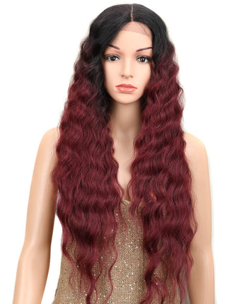 NOBLE Gianna Synthetic Lace Front Wigs For Black Women丨31 Inch Long Wavy Wig丨Ombre Red - Noblehair