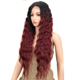 NOBLE Gianna Synthetic Lace Front Wigs For Black Women丨31 Inch Long Wavy Wig丨Ombre Red - Noblehair