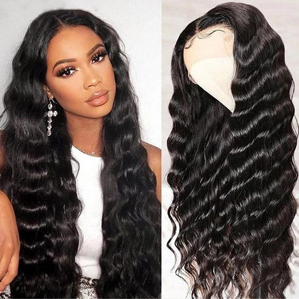 Loose Deep Wave  4x4 Lace Wig Human Hair Affordable HD Glueless Lace Wigs